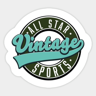 All star vintage sports logo Sticker